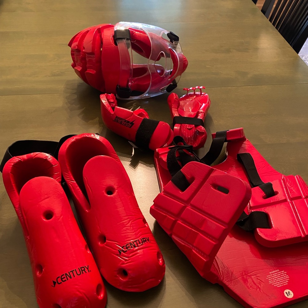 Kids Size Medium sparring gear.